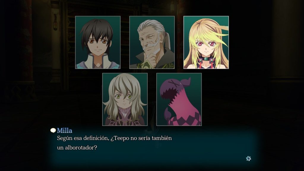 Personajes conversando tranquilamente