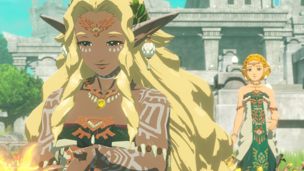 Cinemática que amplía la relación entre Sonia y Zelda en Hyrule Warriors: La era del destierro.