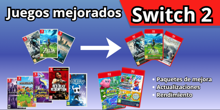 Lista Actualizada de juegos de Switch mejorados en Switch 2